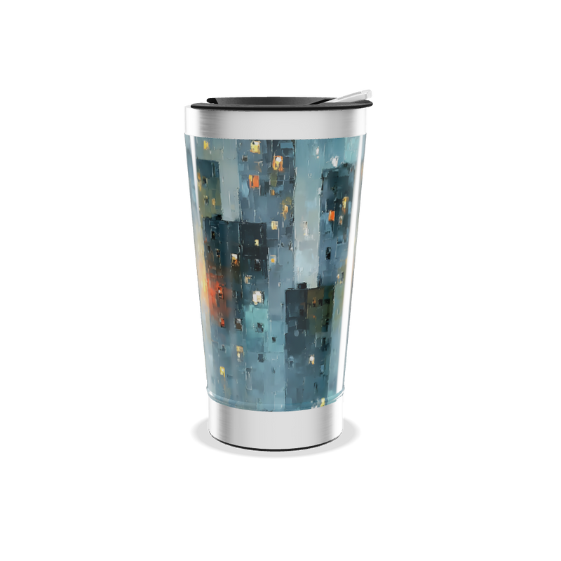 Copo Térmico - Cidade Noturna Aço Inox