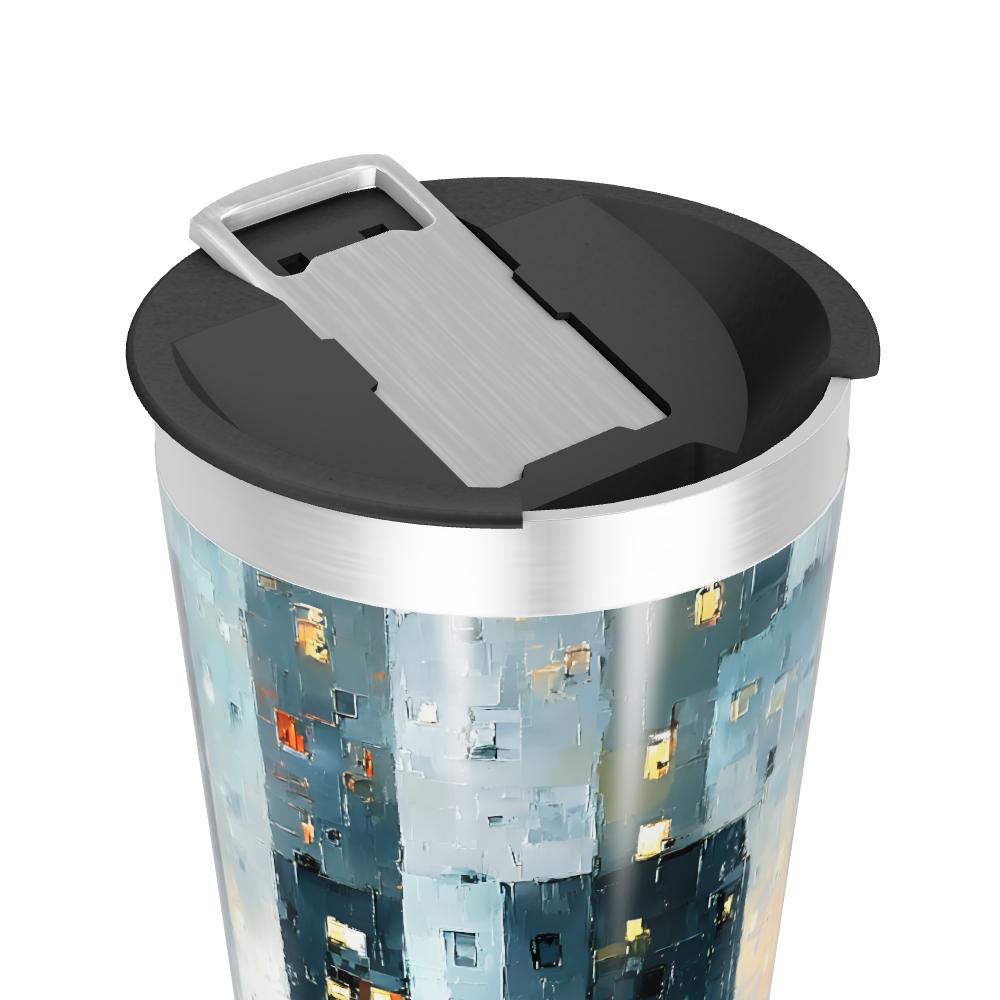 Copo Térmico - Cidade Noturna Aço Inox