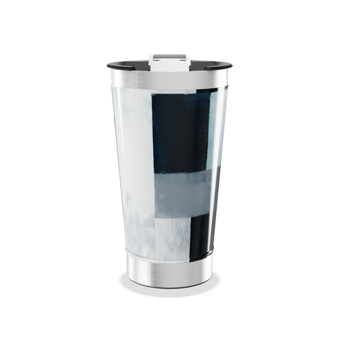 Copo Térmico - Aço Inox com Design Geométrico