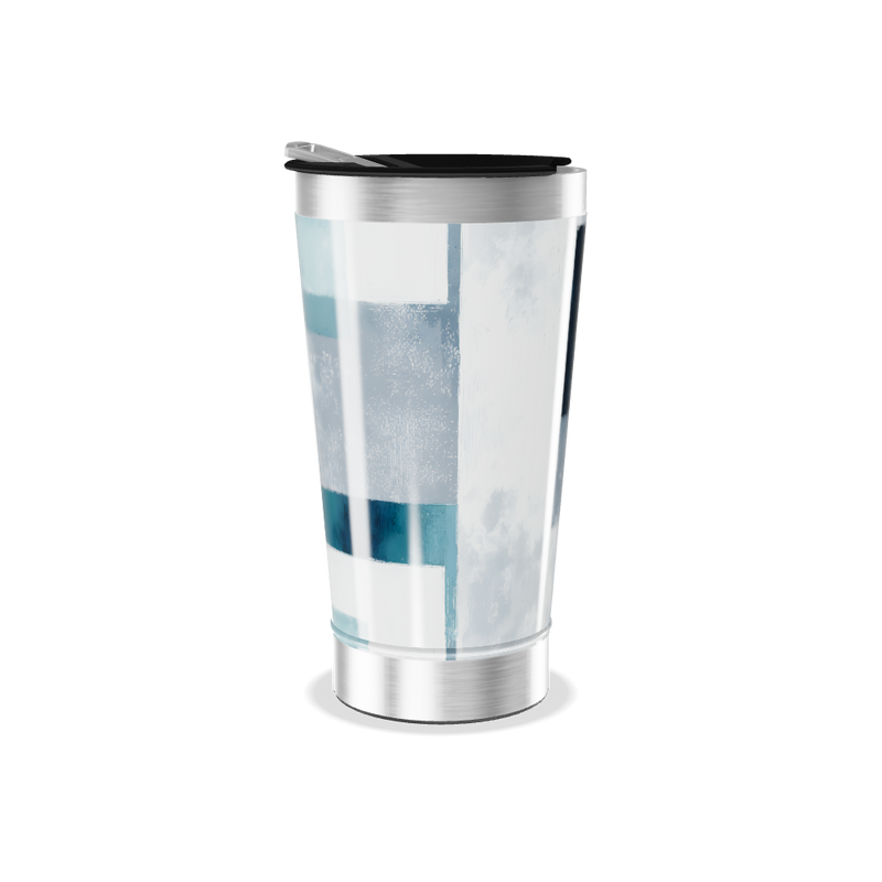 Copo Térmico - Aço Inox com Design Geométrico
