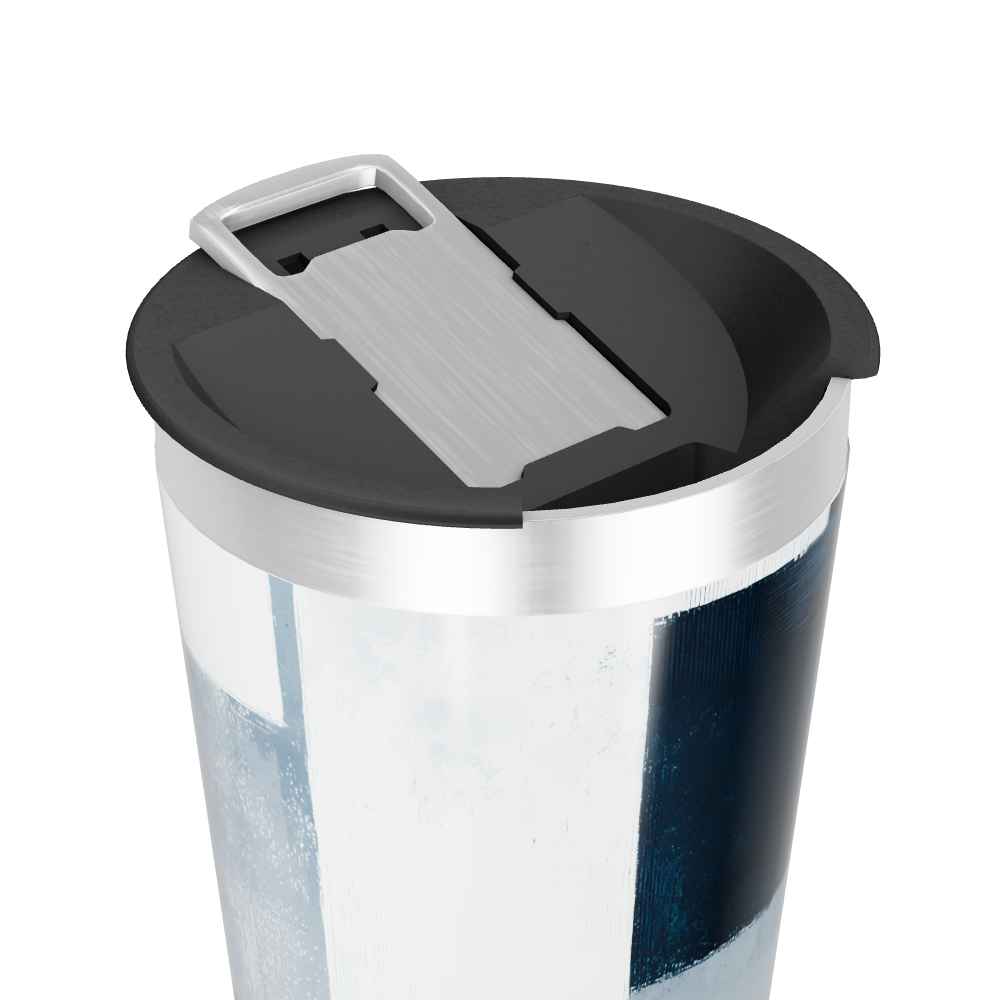 Copo Térmico - Aço Inox com Design Geométrico