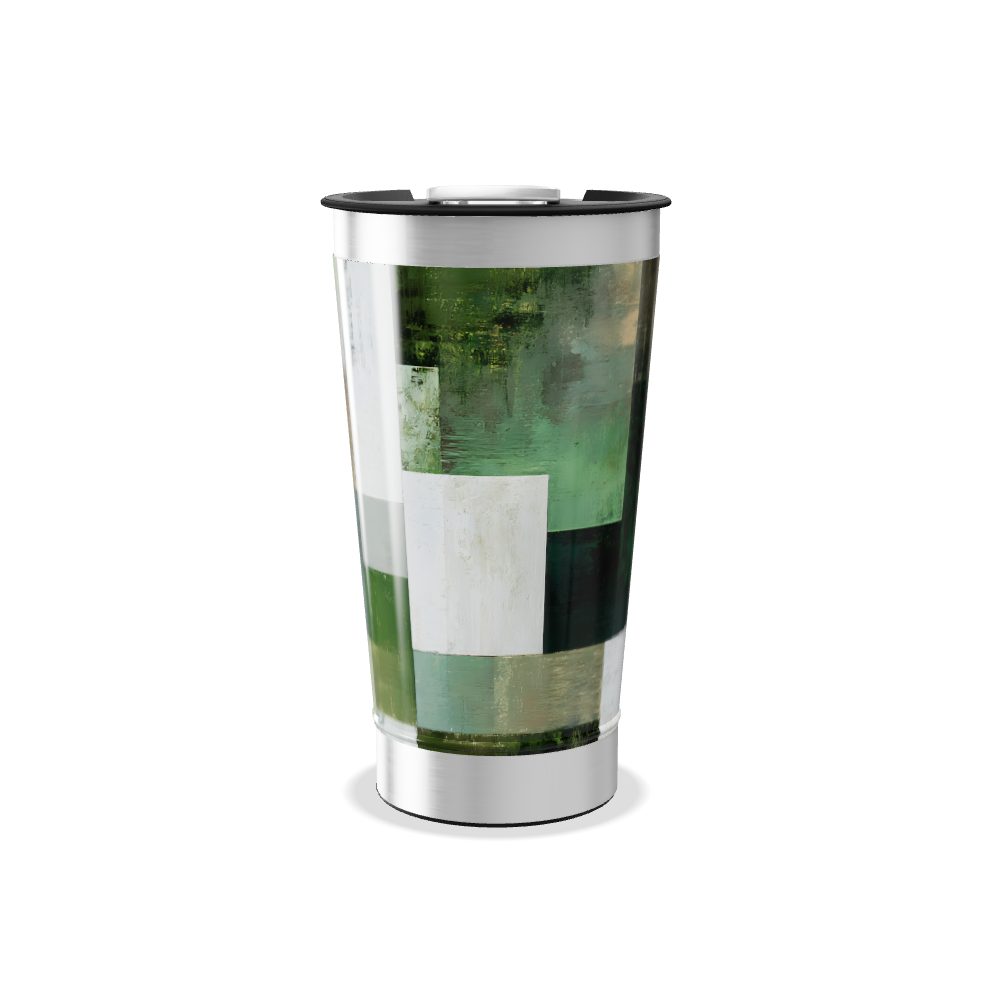 Copo Térmico - Estampa Geométrica Verde