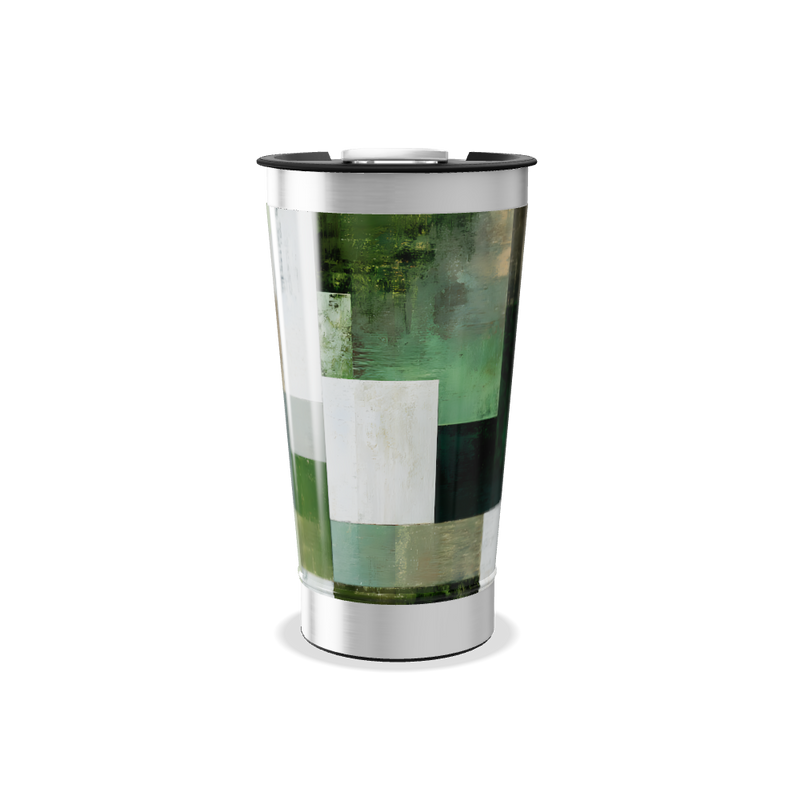 Copo Térmico - Estampa Geométrica Verde
