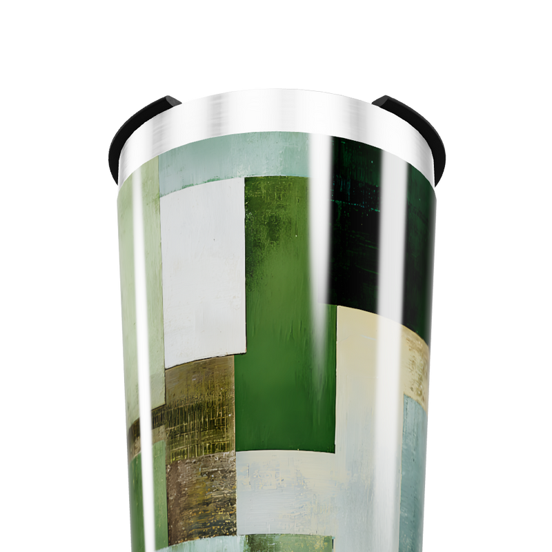 Copo Térmico - Estampa Geométrica Verde