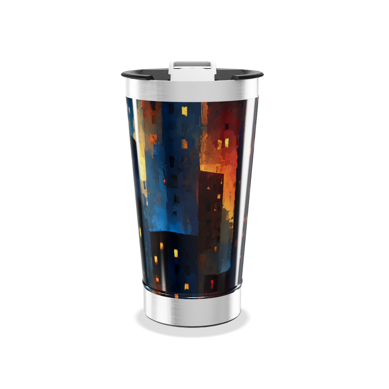 Copo Térmico - Com Estampa Noturna Colorida