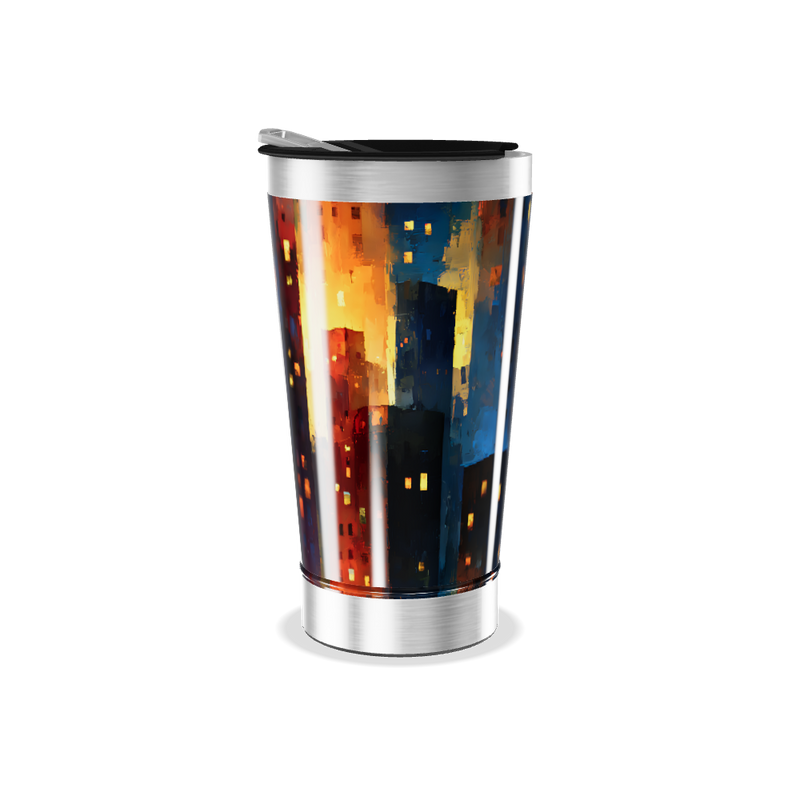 Copo Térmico - Com Estampa Noturna Colorida