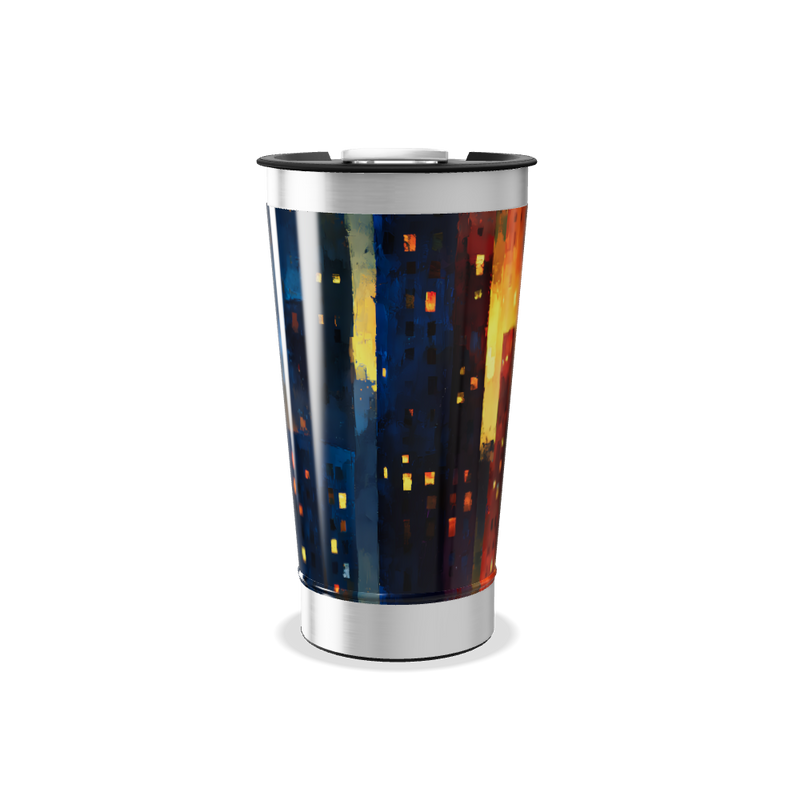 Copo Térmico - Com Estampa Noturna Colorida