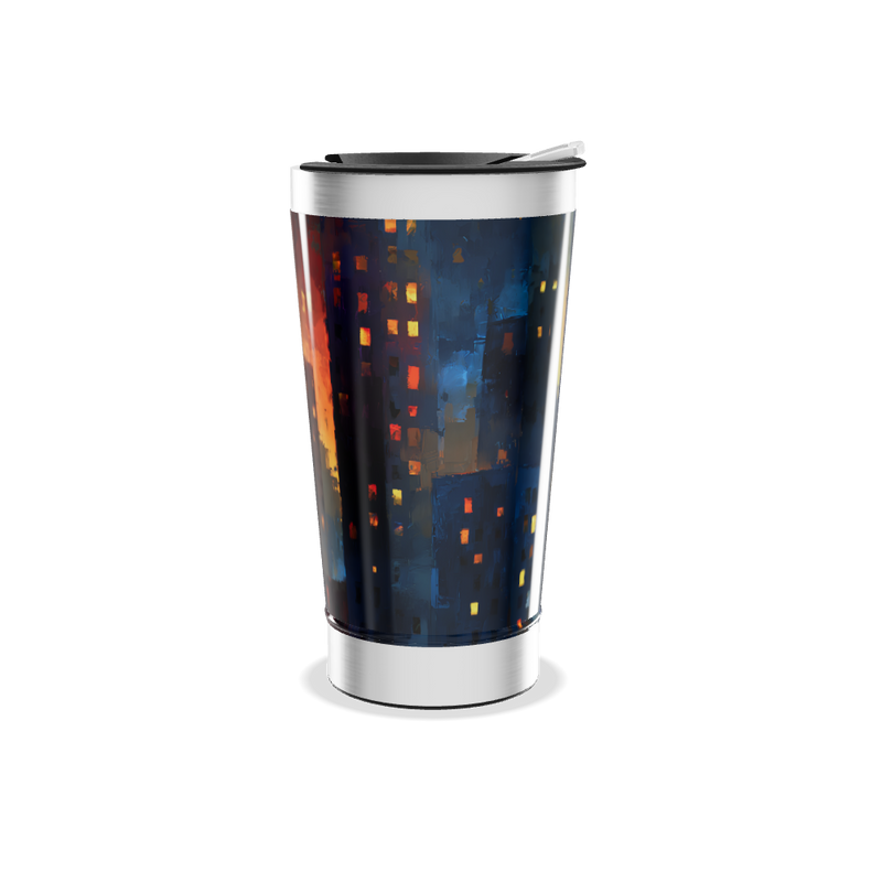 Copo Térmico - Com Estampa Noturna Colorida