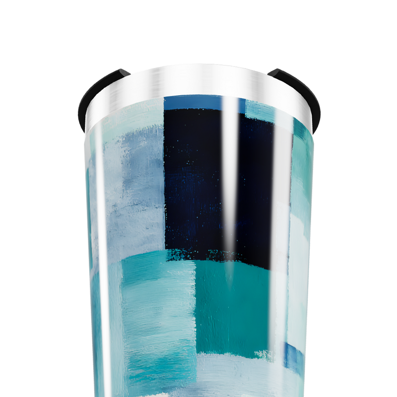 Copo Térmico - Estampa Geométrica Azul