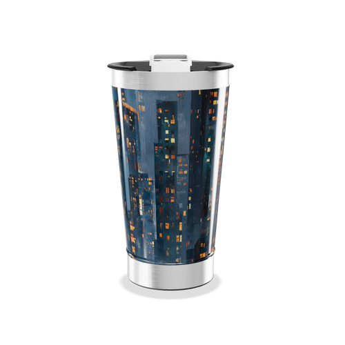 Copo Térmico - Estampa Noturna Urbana