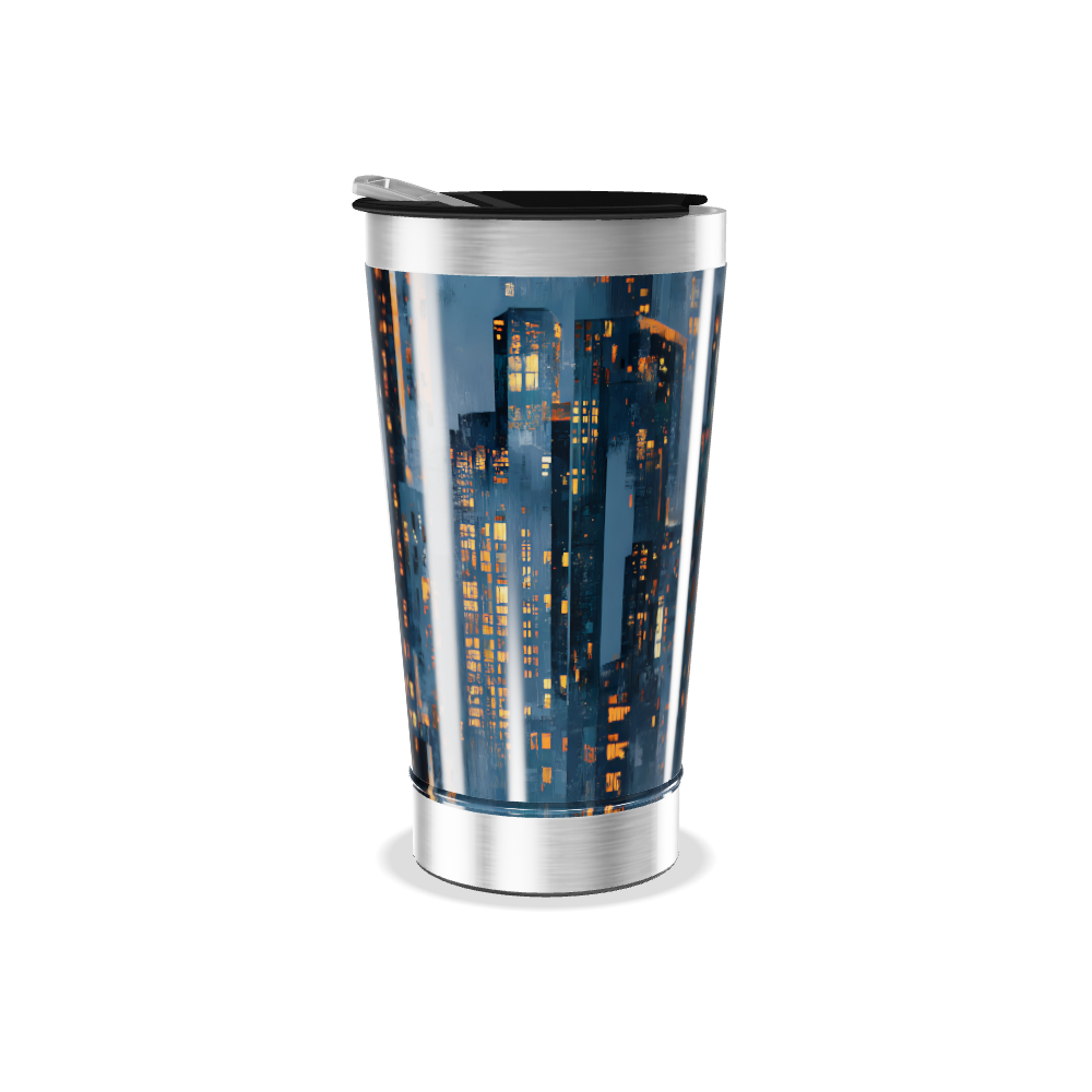 Copo Térmico - Estampa Noturna Urbana