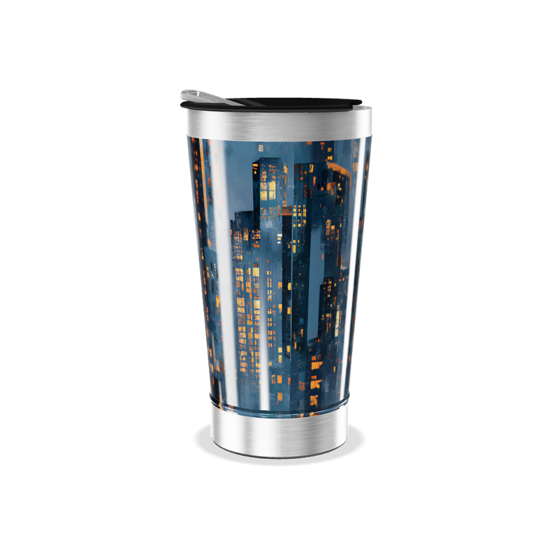 Copo Térmico - Estampa Noturna Urbana