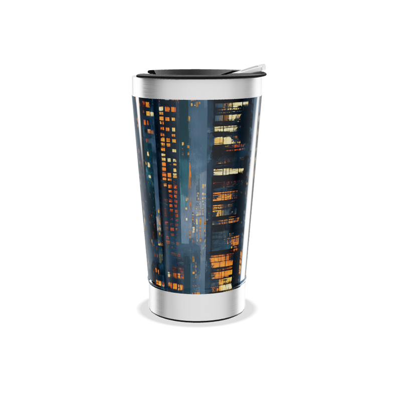 Copo Térmico - Estampa Noturna Urbana