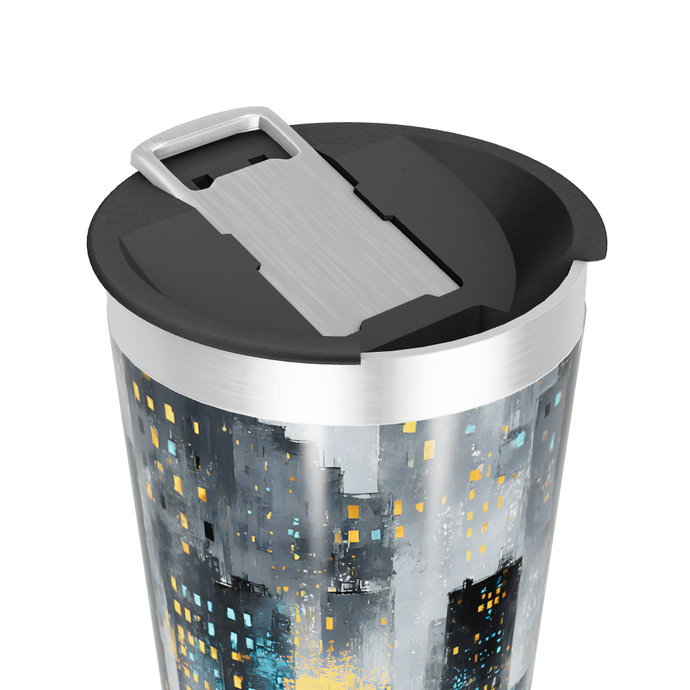 Copo Térmico - Cidade Noturna Aço Inox