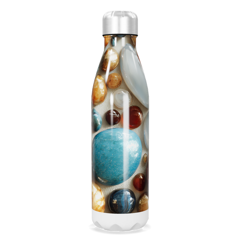 Garrafa Inox - Estampada Pedras Coloridas