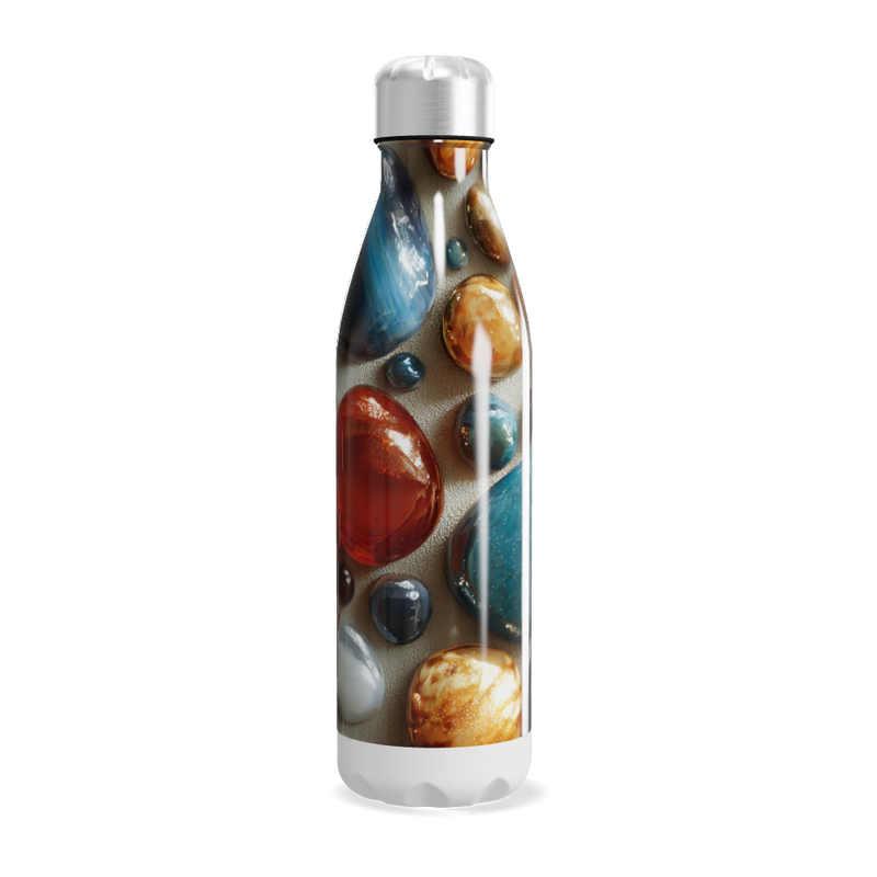 Garrafa Inox - Estampada Pedras Coloridas