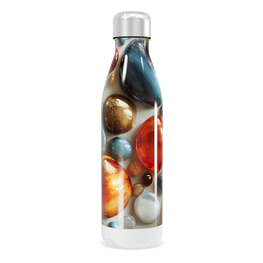 Garrafa Inox - Estampada Pedras Coloridas