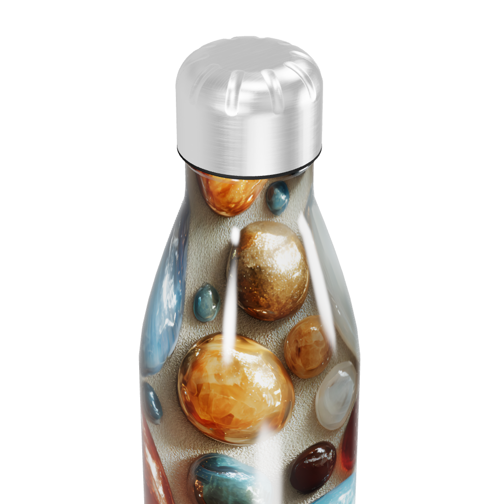 Garrafa Inox - Estampada Pedras Coloridas