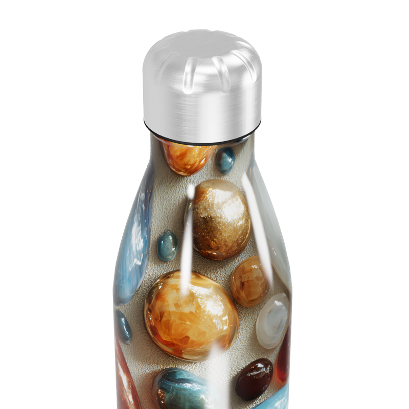 Garrafa Inox - Estampada Pedras Coloridas