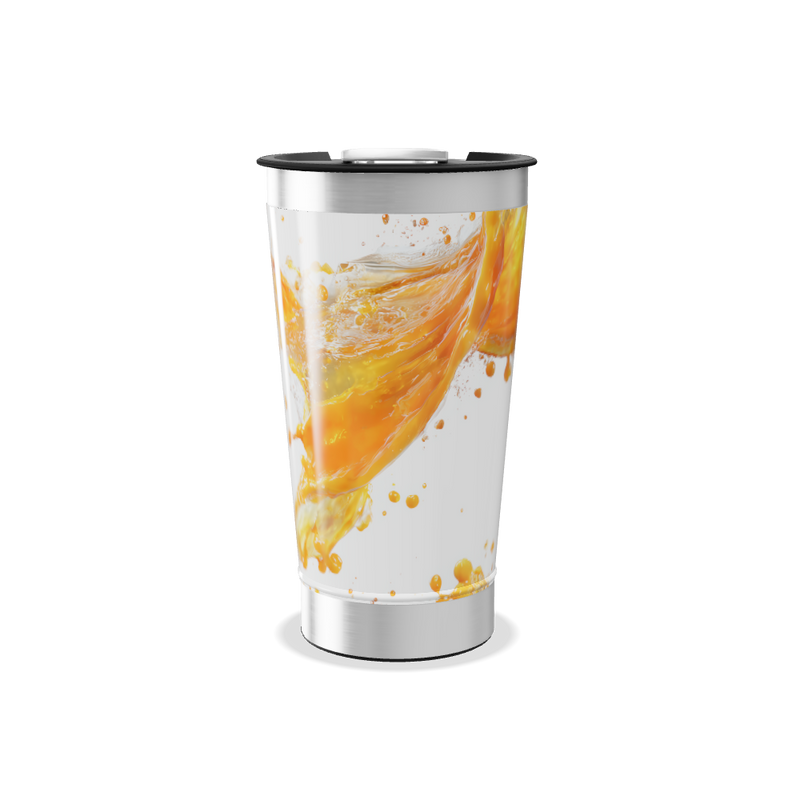 Copo Térmico - Branco com Estampa de Líquido