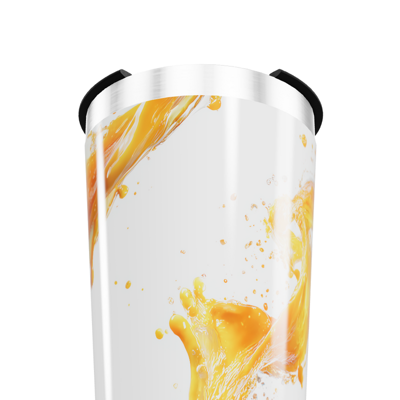 Copo Térmico - Branco com Estampa de Líquido