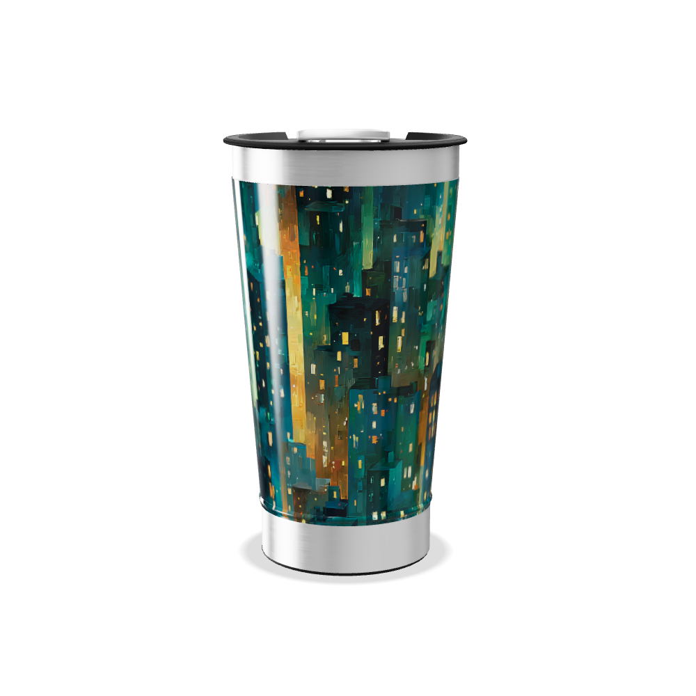 Copo Térmico - Cidade Noturna Azul