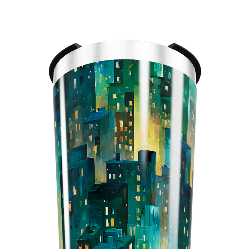 Copo Térmico - Cidade Noturna Azul