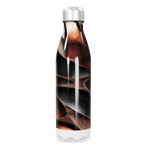Garrafa Inox - Design Espiral Marrom