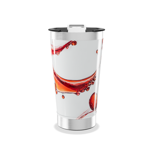 Copo Térmico - Branco com Estampa Fluida