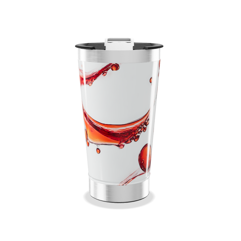 Copo Térmico - Branco com Estampa Fluida