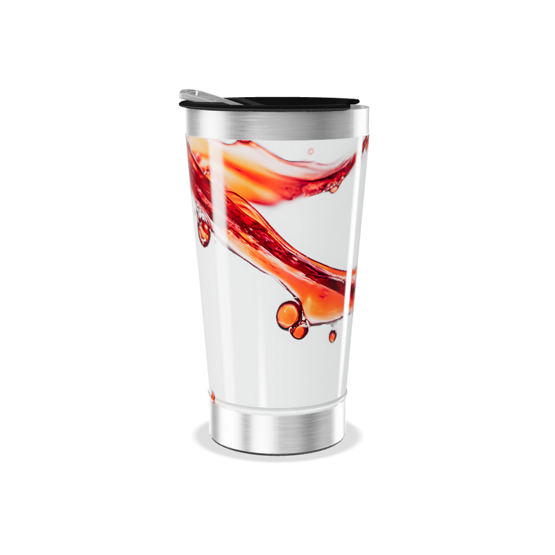 Copo Térmico - Branco com Estampa Fluida