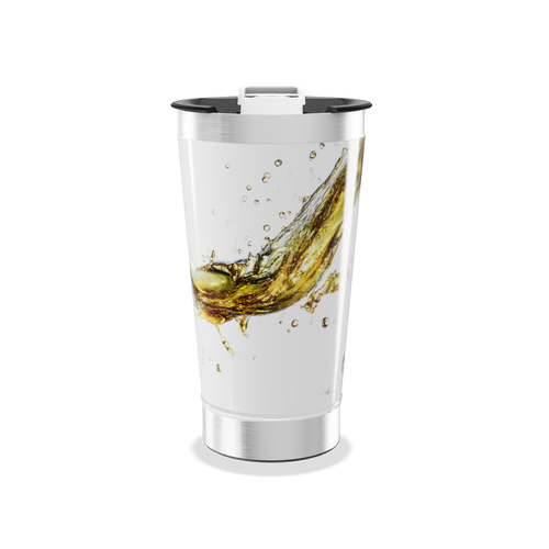 Copo Térmico - Branco com Estampa Fluida