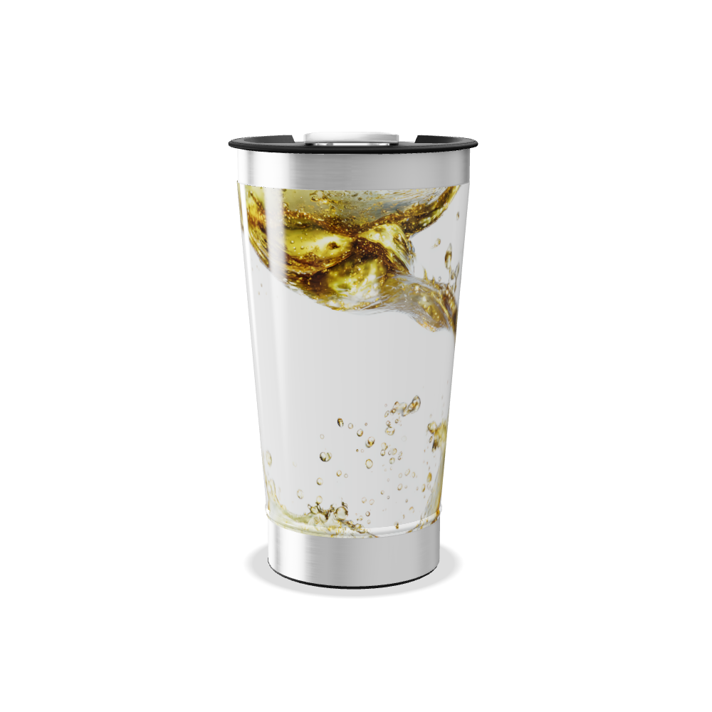 Copo Térmico - Branco com Estampa Fluida