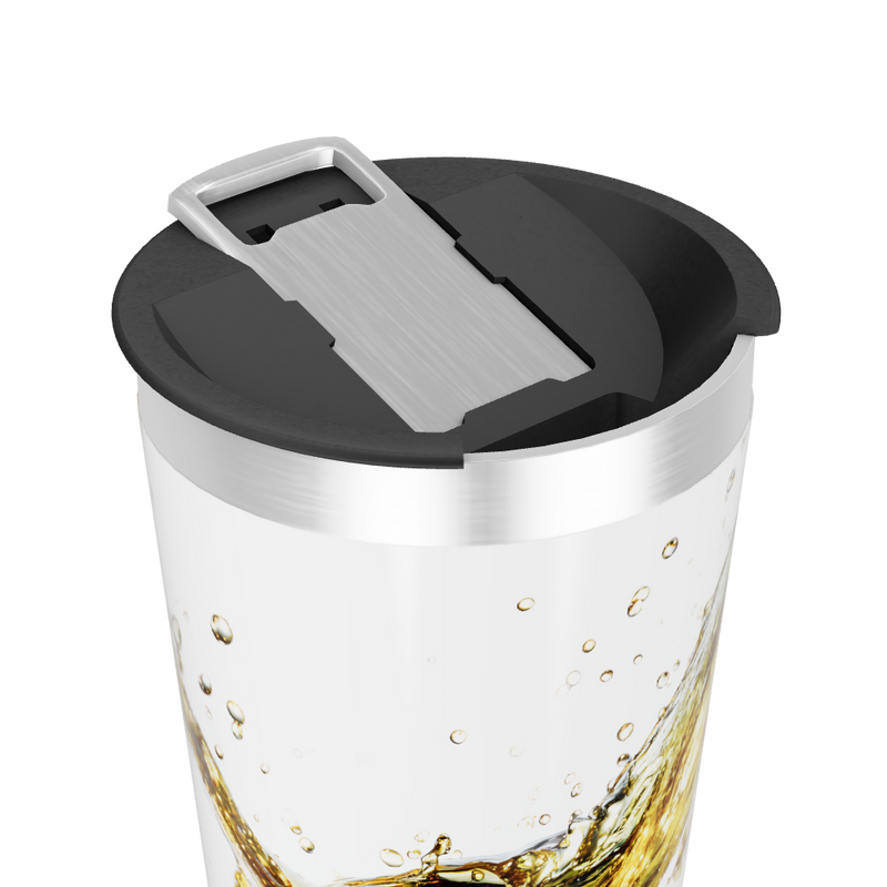 Copo Térmico - Branco com Estampa Fluida