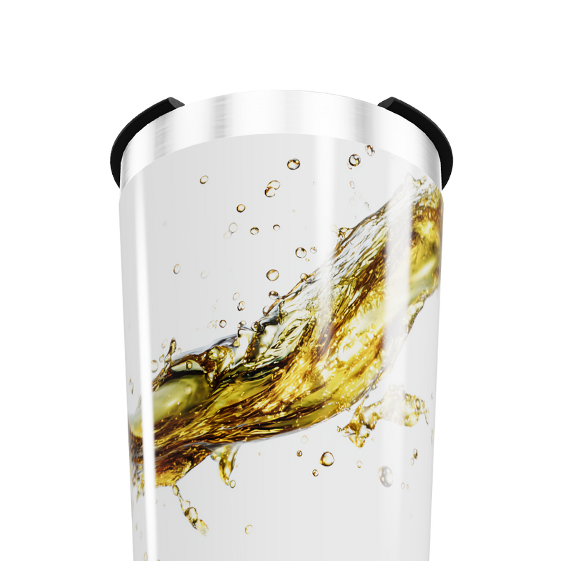 Copo Térmico - Branco com Estampa Fluida