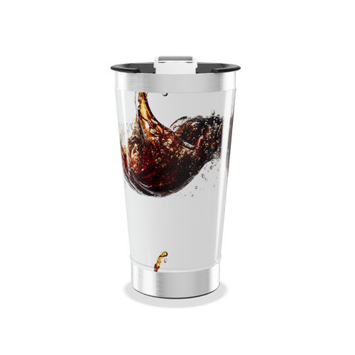 Copo Térmico - Branco com Estampa de Bebida