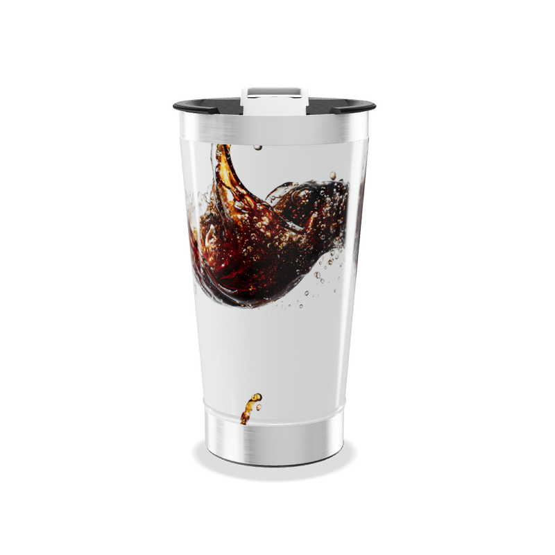 Copo Térmico - Branco com Estampa de Bebida