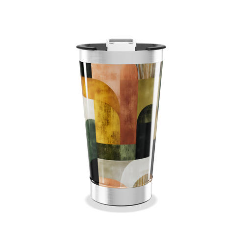 Copo Térmico - Estampa Abstrata Colorida