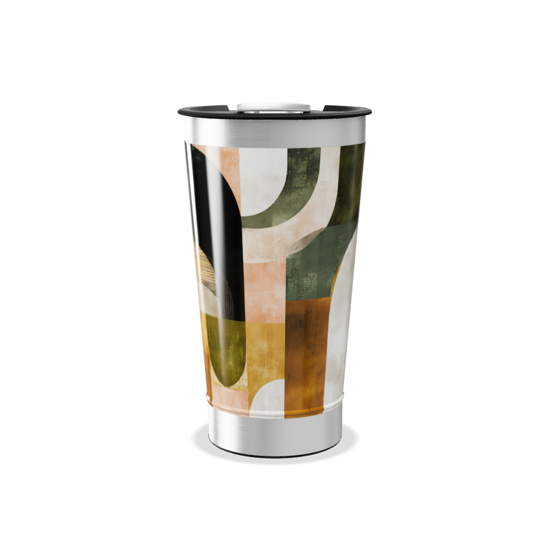 Copo Térmico - Estampa Abstrata Colorida