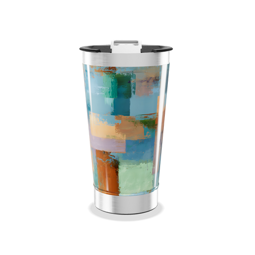 Copo Térmico - Estampa Colorida Abstrata