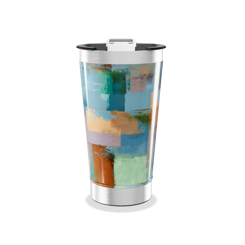 Copo Térmico - Estampa Colorida Abstrata