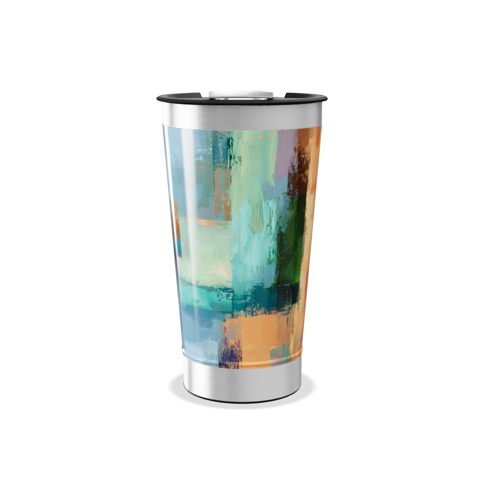 Copo Térmico - Estampa Colorida Abstrata