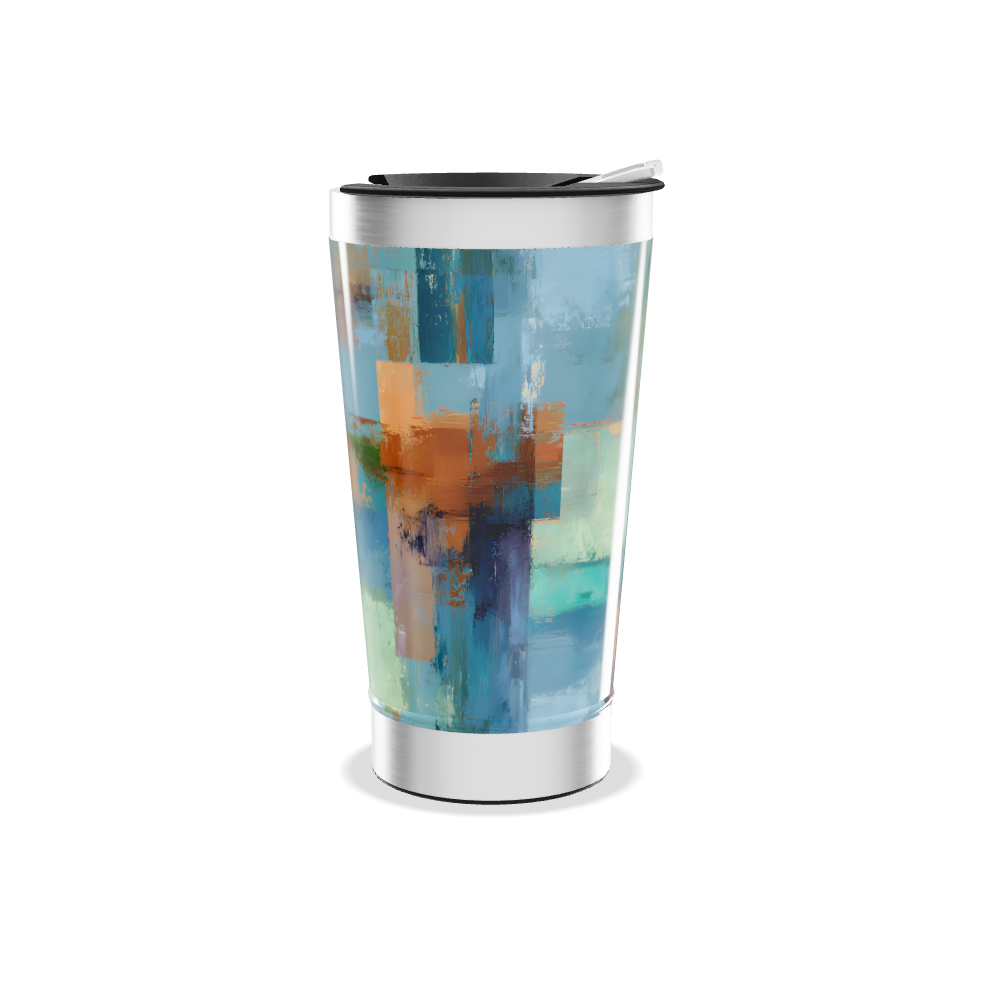 Copo Térmico - Estampa Colorida Abstrata