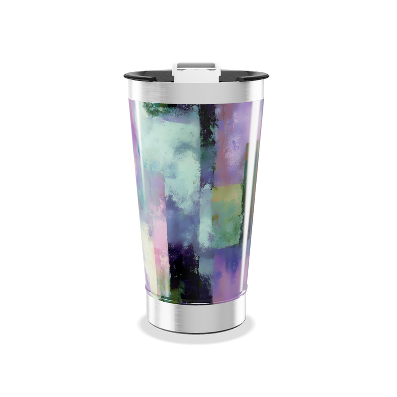 Copo Térmico - Estampa Abstrata Colorida