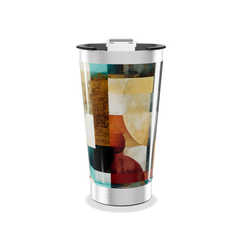 Copo Térmico - Estampa Abstrata Colorida