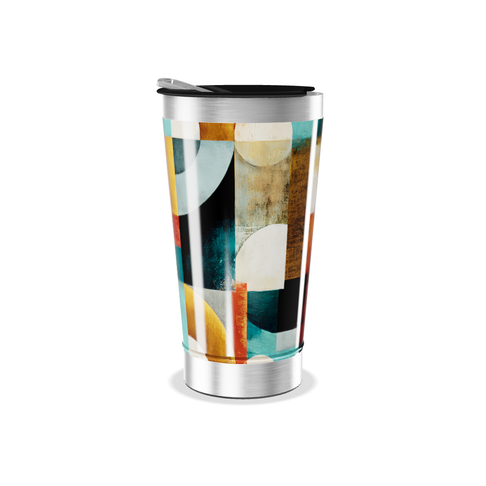 Copo Térmico - Estampa Abstrata Colorida