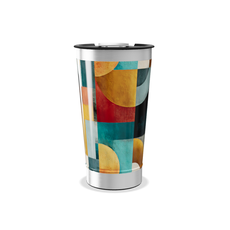 Copo Térmico - Estampa Abstrata Colorida