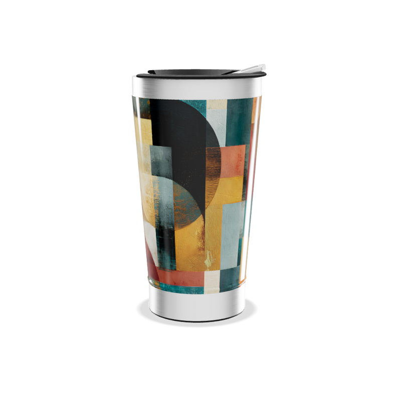 Copo Térmico - Estampa Abstrata Colorida