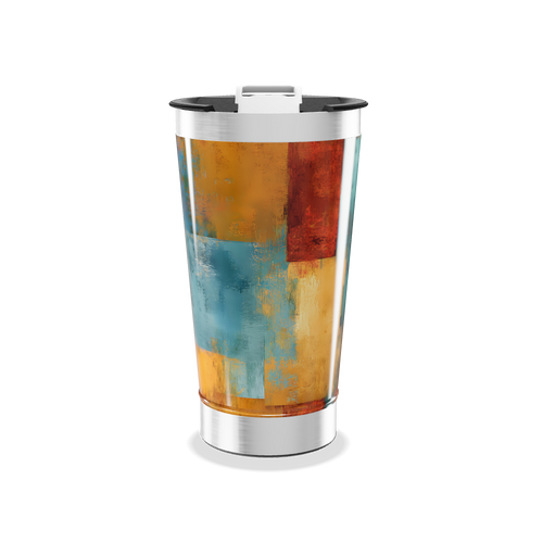 Copo Térmico - Estampa Abstrata Colorida