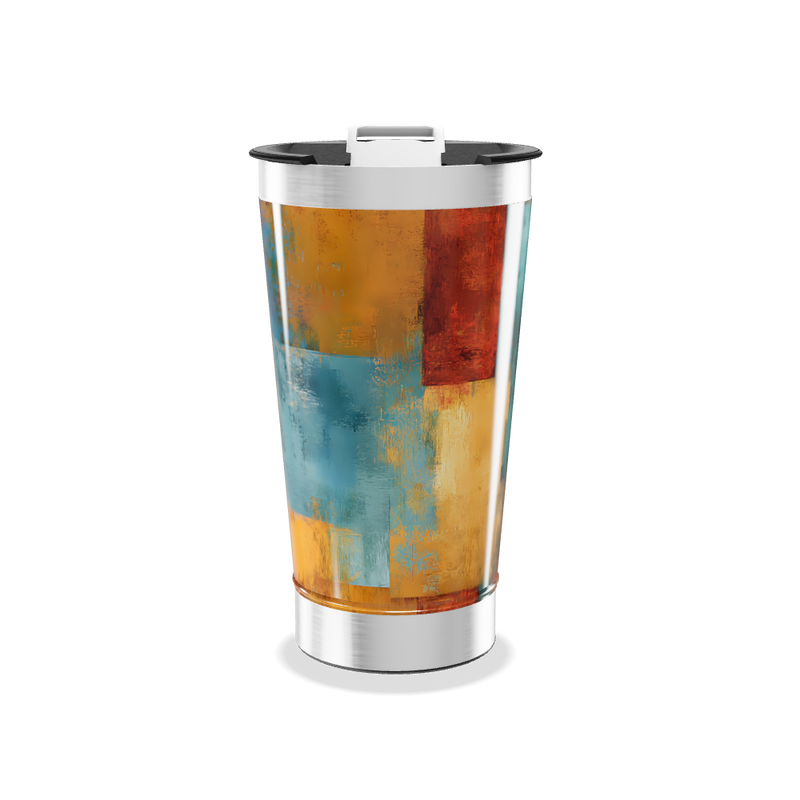 Copo Térmico - Estampa Abstrata Colorida